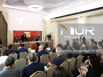 Urbano Cairo attends the press conference for the presentation of the LA7 2024/2025 schedules at Hotel Principe di Savoia in Milan, Italy, o...