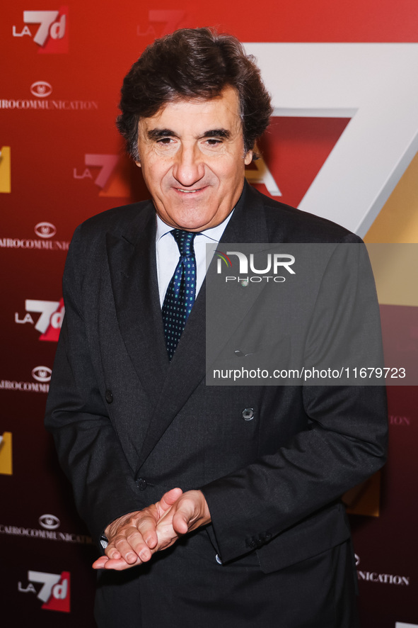 Urbano Cairo attends the press conference for the presentation of the LA7 2024/2025 schedules at Hotel Principe di Savoia in Milan, Italy, o...