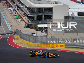 Oscar Piastri of Australia drives the McLaren F1 Team MCL38 Mercedes during the Formula 1 Pirelli United States Grand Prix 2024 in Austin, U...