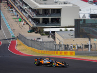 Oscar Piastri of Australia drives the McLaren F1 Team MCL38 Mercedes during the Formula 1 Pirelli United States Grand Prix 2024 in Austin, U...