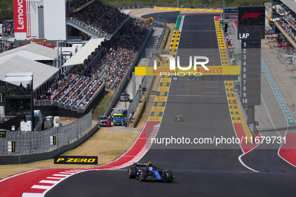 Franco Colapinto of Argentina drives the (43) Williams Racing FW46 Mercedes during the Formula 1 Pirelli United States Grand Prix 2024 in Au...