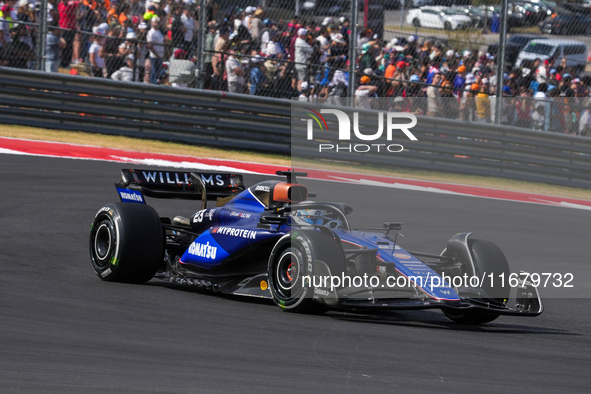 Alexander Albon of Thailand drives the (23) Williams Racing FW46 Mercedes during the Formula 1 Pirelli United States Grand Prix 2024 in Aust...