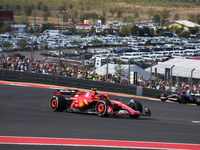 Carlos Sainz Jr. of Spain drives the (55) Scuderia Ferrari SF-24 Ferrari during the Formula 1 Pirelli United States Grand Prix 2024 in Austi...