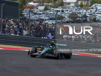 Fernando Alonso of Spain drives the (14) Aston Martin Aramco Cognizant F1 Team AMR24 Mercedes during the Formula 1 Pirelli United States Gra...