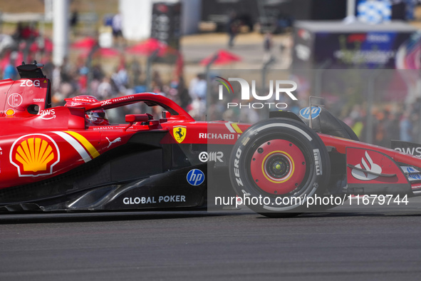 Charles Leclerc of Monaco drives the (16) Scuderia Ferrari SF-24 Ferrari during the Formula 1 Pirelli United States Grand Prix 2024 in Austi...