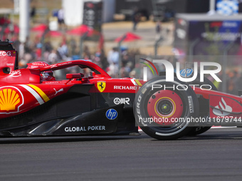 Charles Leclerc of Monaco drives the (16) Scuderia Ferrari SF-24 Ferrari during the Formula 1 Pirelli United States Grand Prix 2024 in Austi...