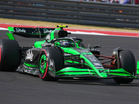 Guanyu Zhou of China drives the (24) Stake F1 Team Kick Sauber C44 Ferrari during the Formula 1 Pirelli United States Grand Prix 2024 in Aus...