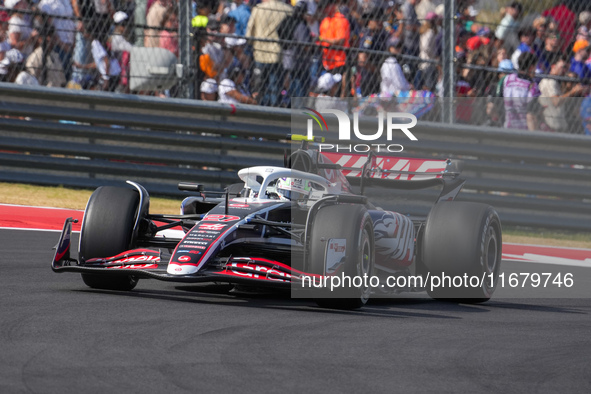 Nico Hulkenberg of Germany drives the (27) MoneyGram Haas F1 Team VF-24 Ferrari during the Formula 1 Pirelli United States Grand Prix 2024 i...