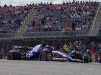 Liam Lawson of New Zealand drives the (30) Visa Cash app RB VCARB01 Honda RBPT during the Formula 1 Pirelli United States Grand Prix 2024 in...