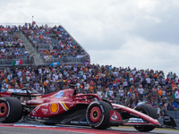 Charles Leclerc of Monaco drives the (16) Scuderia Ferrari SF-24 Ferrari during the Formula 1 Pirelli United States Grand Prix 2024 in Austi...