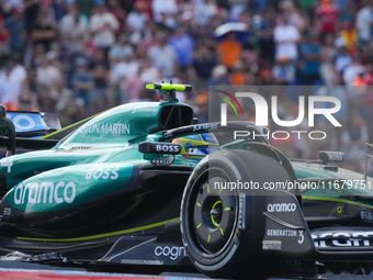 Fernando Alonso of Spain drives the (14) Aston Martin Aramco Cognizant F1 Team AMR24 Mercedes during the Formula 1 Pirelli United States Gra...