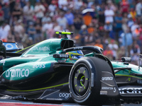 Fernando Alonso of Spain drives the (14) Aston Martin Aramco Cognizant F1 Team AMR24 Mercedes during the Formula 1 Pirelli United States Gra...