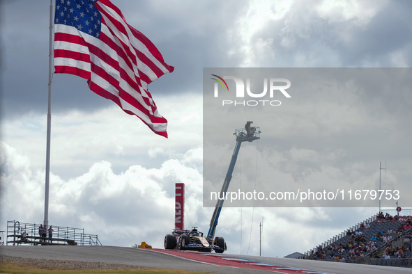 Pierre Gasly of France drives the (10) BWT Alpine F1 Team A524 Renault during the Formula 1 Pirelli United States Grand Prix 2024 in Austin,...