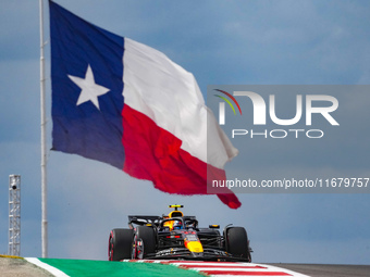 Sergio Perez of Mexico drives the (11) Oracle Red Bull Racing RB20 Honda RBPT during the Formula 1 Pirelli United States Grand Prix 2024 in...