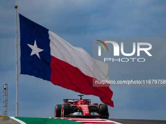 Charles Leclerc of Monaco drives the (16) Scuderia Ferrari SF-24 Ferrari during the Formula 1 Pirelli United States Grand Prix 2024 in Austi...