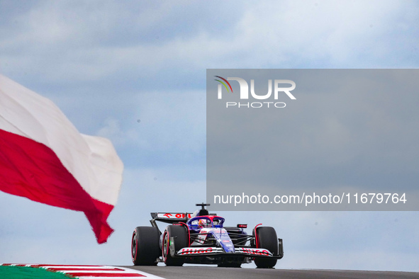 Liam Lawson of New Zealand drives the (30) Visa Cash app RB VCARB01 Honda RBPT during the Formula 1 Pirelli United States Grand Prix 2024 in...