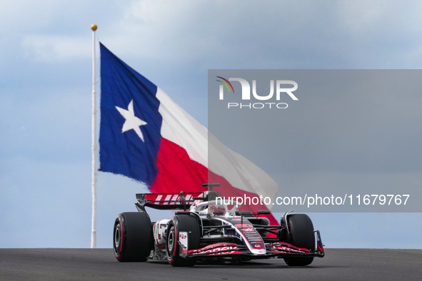 Kevin Magnussen of Denmark drives the (20) MoneyGram Haas F1 Team VF-24 Ferrari during the Formula 1 Pirelli United States Grand Prix 2024 i...