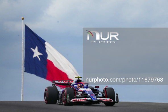 Yuki Tsunoda of Japan drives the (22) Visa Cash app RB VCARB01 Honda RBPT during the Formula 1 Pirelli United States Grand Prix 2024 in Aust...