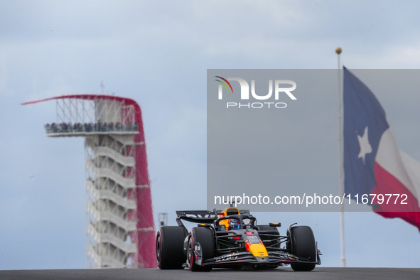 Max Verstappen of the Netherlands drives the Oracle Red Bull Racing RB20 Honda RBPT during the Formula 1 Pirelli United States Grand Prix 20...