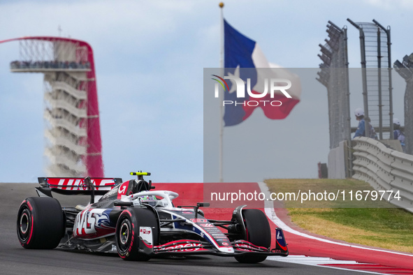 Nico Hulkenberg of Germany drives the (27) MoneyGram Haas F1 Team VF-24 Ferrari during the Formula 1 Pirelli United States Grand Prix 2024 i...