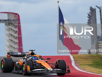 Oscar Piastri of Australia drives the McLaren F1 Team MCL38 Mercedes during the Formula 1 Pirelli United States Grand Prix 2024 in Austin, U...