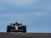 Lewis Hamilton of the UK drives the (44) Mercedes-AMG Petronas F1 Team F1 W15 E Performance Mercedes during the Formula 1 Pirelli United Sta...