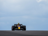 Sergio Perez of Mexico drives the (11) Oracle Red Bull Racing RB20 Honda RBPT during the Formula 1 Pirelli United States Grand Prix 2024 in...