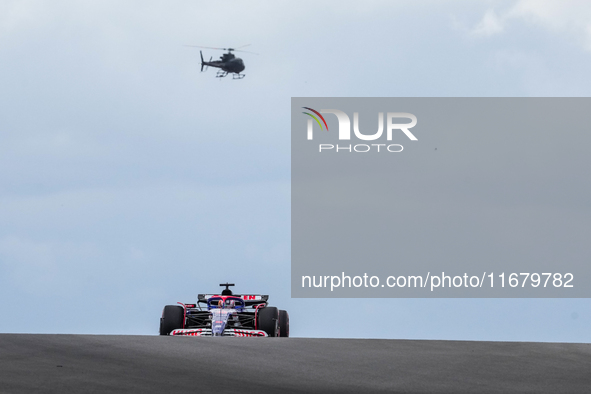 Liam Lawson of New Zealand drives the (30) Visa Cash app RB VCARB01 Honda RBPT during the Formula 1 Pirelli United States Grand Prix 2024 in...