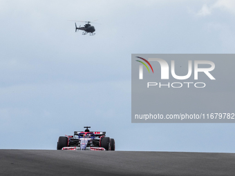 Liam Lawson of New Zealand drives the (30) Visa Cash app RB VCARB01 Honda RBPT during the Formula 1 Pirelli United States Grand Prix 2024 in...