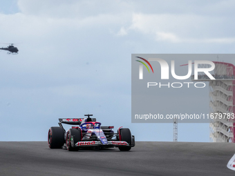 Liam Lawson of New Zealand drives the (30) Visa Cash app RB VCARB01 Honda RBPT during the Formula 1 Pirelli United States Grand Prix 2024 in...