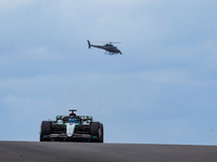 George Russell of the UK drives the (63) Mercedes-AMG Petronas F1 Team F1 W15 E Performance Mercedes during the Formula 1 Pirelli United Sta...