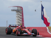 Carlos Sainz Jr. of Spain drives the (55) Scuderia Ferrari SF-24 Ferrari during the Formula 1 Pirelli United States Grand Prix 2024 in Austi...