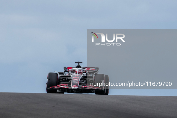 Kevin Magnussen of Denmark drives the (20) MoneyGram Haas F1 Team VF-24 Ferrari during the Formula 1 Pirelli United States Grand Prix 2024 i...