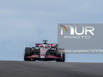 Kevin Magnussen of Denmark drives the (20) MoneyGram Haas F1 Team VF-24 Ferrari during the Formula 1 Pirelli United States Grand Prix 2024 i...