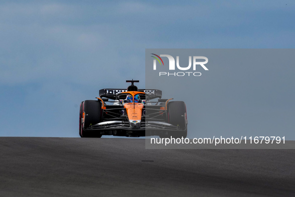 Oscar Piastri of Australia drives the McLaren F1 Team MCL38 Mercedes during the Formula 1 Pirelli United States Grand Prix 2024 in Austin, U...