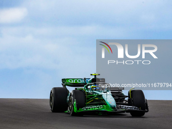 Fernando Alonso of Spain drives the (14) Aston Martin Aramco Cognizant F1 Team AMR24 Mercedes during the Formula 1 Pirelli United States Gra...