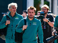 Fernando Alonso of Spain drives the (14) Aston Martin Aramco Cognizant F1 Team AMR24 Mercedes during the Formula 1 Pirelli United States Gra...