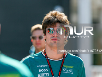 Lance Stroll of Canada drives the (18) Aston Martin Aramco Cognizant F1 Team AMR24 Mercedes during the Formula 1 Pirelli United States Grand...