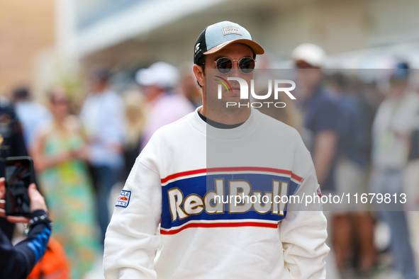 Sergio Perez of Mexico drives the (11) Oracle Red Bull Racing RB20 Honda RBPT during the Formula 1 Pirelli United States Grand Prix 2024 in...