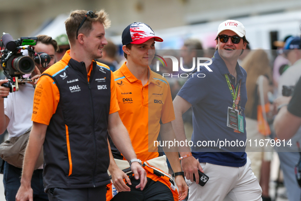 Oscar Piastri of Australia drives the McLaren F1 Team MCL38 Mercedes during the Formula 1 Pirelli United States Grand Prix 2024 in Austin, U...