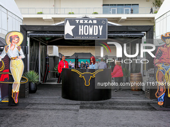 The paddock gate is present during the Formula 1 Pirelli United States Grand Prix 2024 in Austin, USA, on October 18, 2024. (