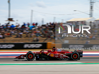 Charles Leclerc of Monaco drives the (16) Scuderia Ferrari SF-24 Ferrari during the Formula 1 Pirelli United States Grand Prix 2024 in Austi...