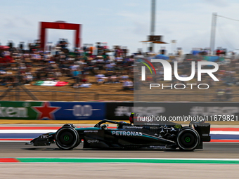 Lewis Hamilton of the UK drives the (44) Mercedes-AMG Petronas F1 Team F1 W15 E Performance Mercedes during the Formula 1 Pirelli United Sta...