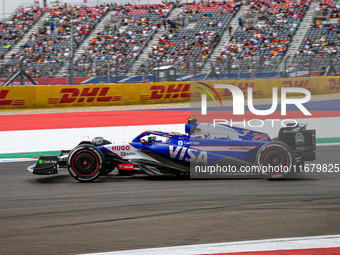 Yuki Tsunoda of Japan drives the (22) Visa Cash app RB VCARB01 Honda RBPT during the Formula 1 Pirelli United States Grand Prix 2024 in Aust...