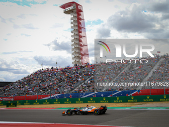 Oscar Piastri of Australia drives the McLaren F1 Team MCL38 Mercedes during the Formula 1 Pirelli United States Grand Prix 2024 in Austin, U...