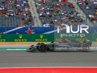 George Russell of the UK drives the (63) Mercedes-AMG Petronas F1 Team F1 W15 E Performance Mercedes during the Formula 1 Pirelli United Sta...