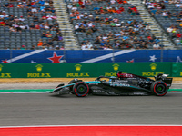 George Russell of the UK drives the (63) Mercedes-AMG Petronas F1 Team F1 W15 E Performance Mercedes during the Formula 1 Pirelli United Sta...