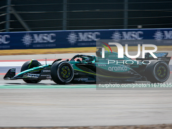 Lance Stroll of Canada drives the (18) Aston Martin Aramco Cognizant F1 Team AMR24 Mercedes during the Formula 1 Pirelli United States Grand...