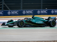 Lance Stroll of Canada drives the (18) Aston Martin Aramco Cognizant F1 Team AMR24 Mercedes during the Formula 1 Pirelli United States Grand...