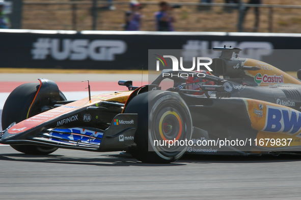 Esteban Ocon of France drives the (31) BWT Alpine F1 Team A524 Renault during the Formula 1 Pirelli United States Grand Prix 2024 in Austin,...